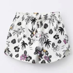 Zara Floral Print Girls Shorts Size 12-13 Nwt